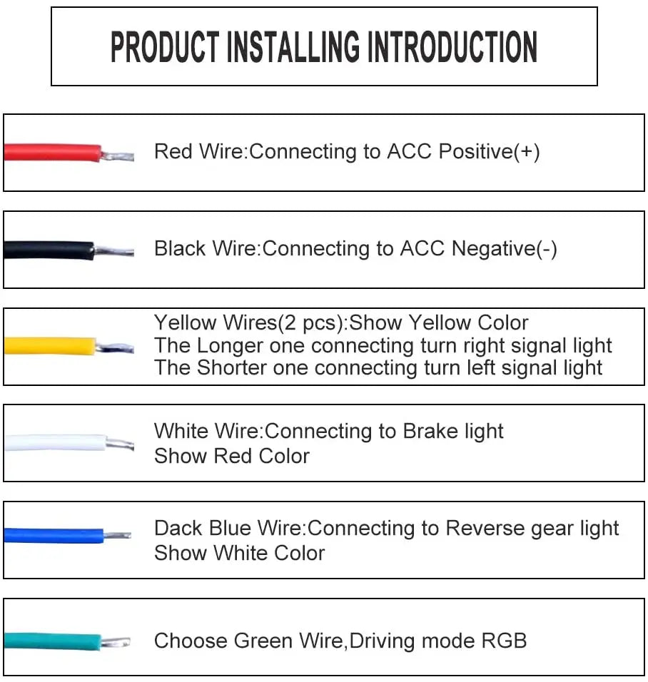 GPRGIT 120CM 150CM 12V Ice Blue RGB Flexible Turn Signal Lamp Car LED Tail Rear Light Strip for Car Trunk