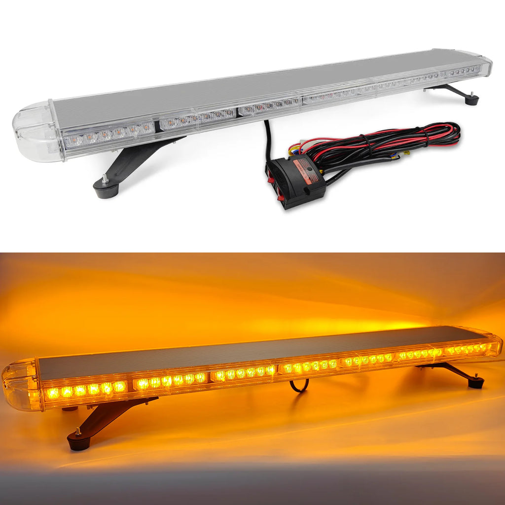 96led High Quality Auto Exterior Lighting Traffic Safety Roof Led Long Row Burst Flash Warning Light High-power Strobe Lights