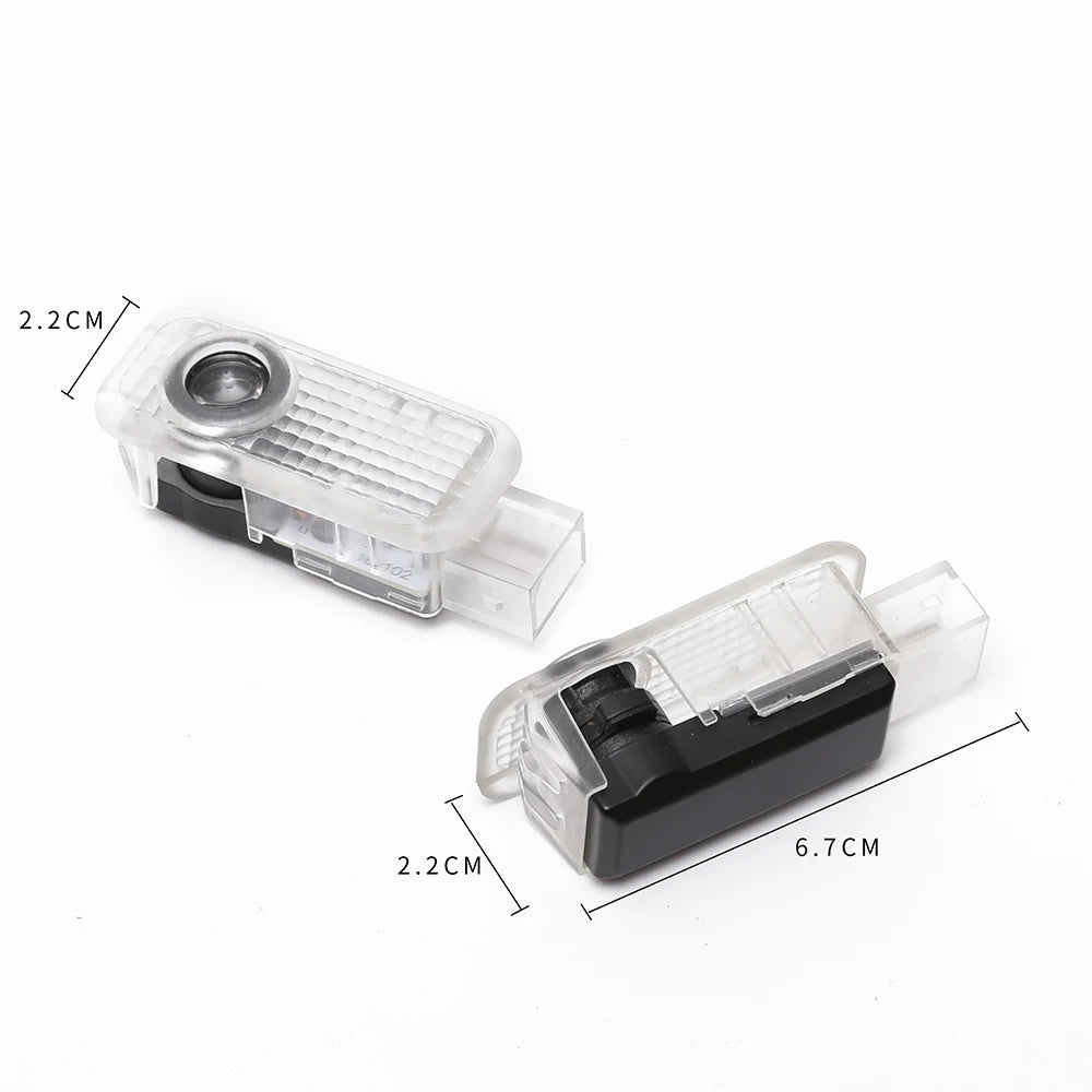 GPRGIT Car Door LED Logo Projector Light for Audi Ghost 3D Welcome Lamp 12V