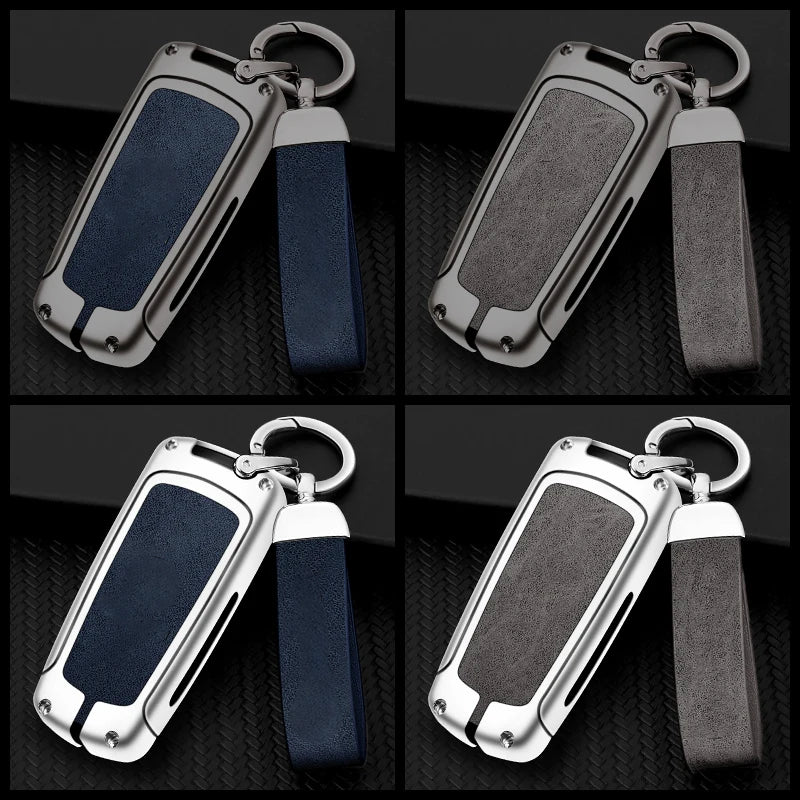 GPRGIT Zinc Alloy Leather Car Key Case Cover for Volkswagen VW CC Passat B6 B7 Passat 3C CC
