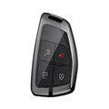 GPRGIT Metal Carbon Fiber Pattern 3 4 5 Buttons Car Logo Key Cover Case for Chevrolet 2015 2016 GMC Yukon Suburban Tahoe Accessories