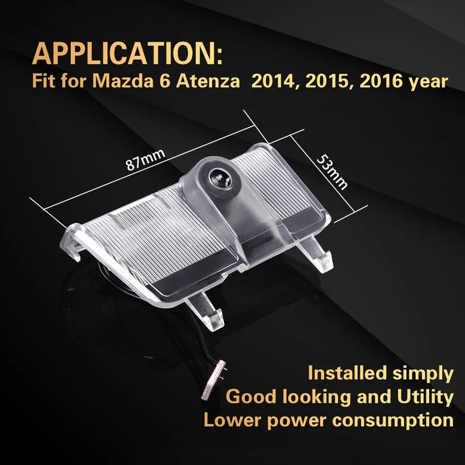 GPRGIT LED Car Door Welcome Light Bulbs Decoration Courtesy Ghost Shadow Warning Lamp for Mazda 6 Atenza 2014 2015 2016 Accessories