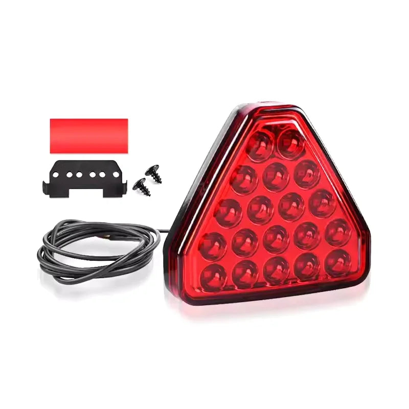 GPRGIT 12V LED Triangle Brake Taillight 20W High-Brightness Warning Light Universal Car