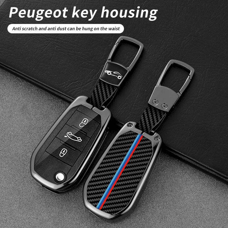 GPRGIT Car Key Case for Peugeot 208 2008 308 3008 4008 5008 408 508 107 301 Citroen C4L C6 C3-XR Picasso C4 CACTUS C5 DS4 DS5 Keyfob