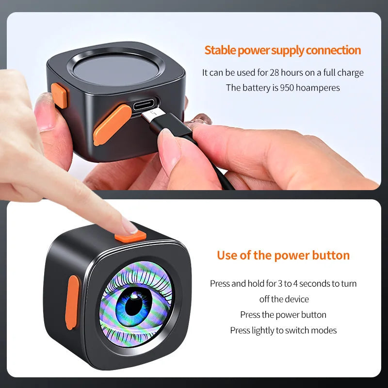 GPRGIT APP Control LED Devil Eye Mirror Light Dynamic Demon Eye for Motorcycle Car EV