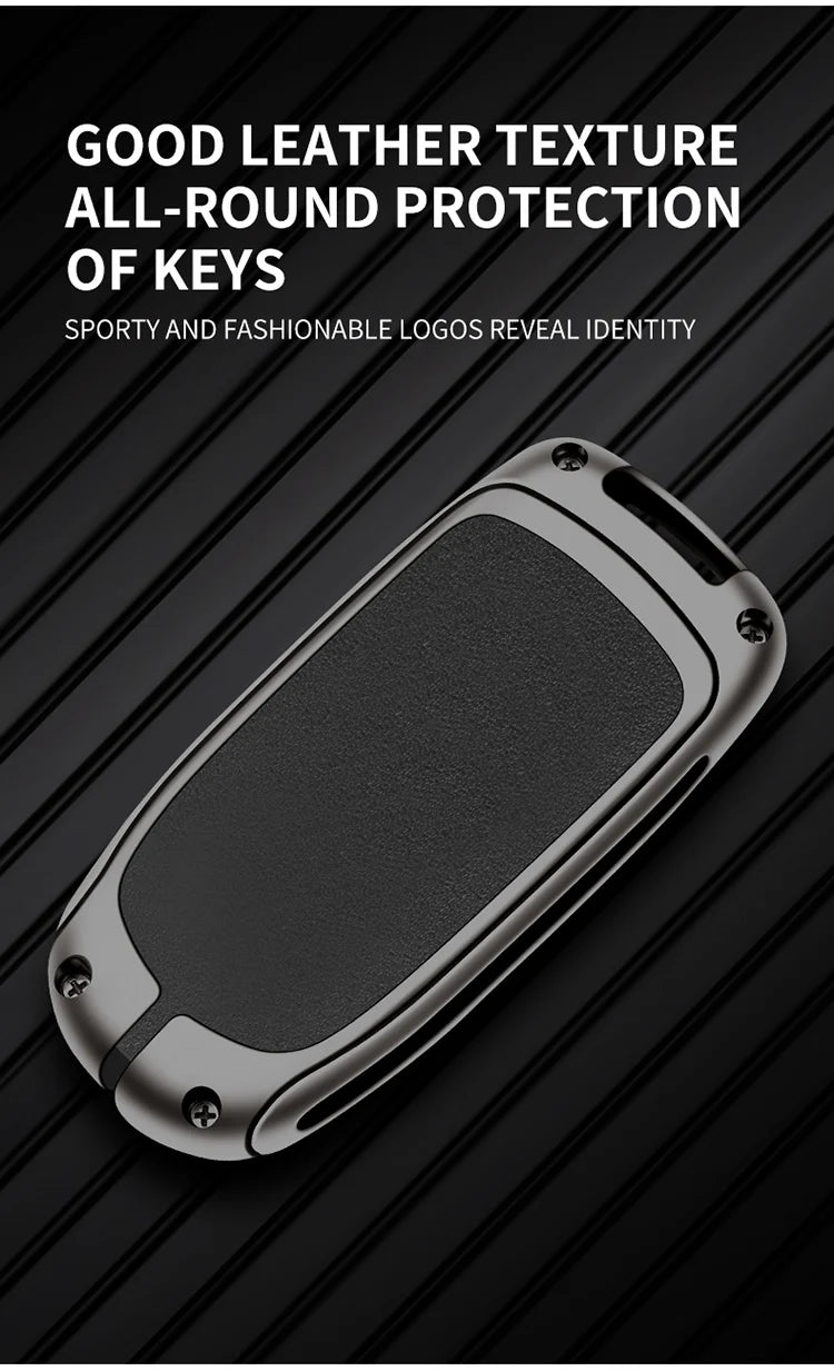 GPRGIT Zinc Alloy Car Key Case for Dodge RT Challenger Charger Journey RAM Remote Control Protector for DODGE R/T Car Key Cover