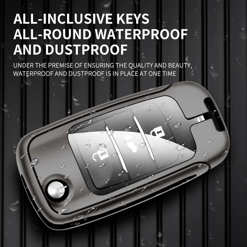 GPRGIT Metal Leather Car Key Case Cover for Changan CS75 CS55 CX70 RAETONCC ALSVIN EADO(X70A) CS15 Keyless Protector Shell