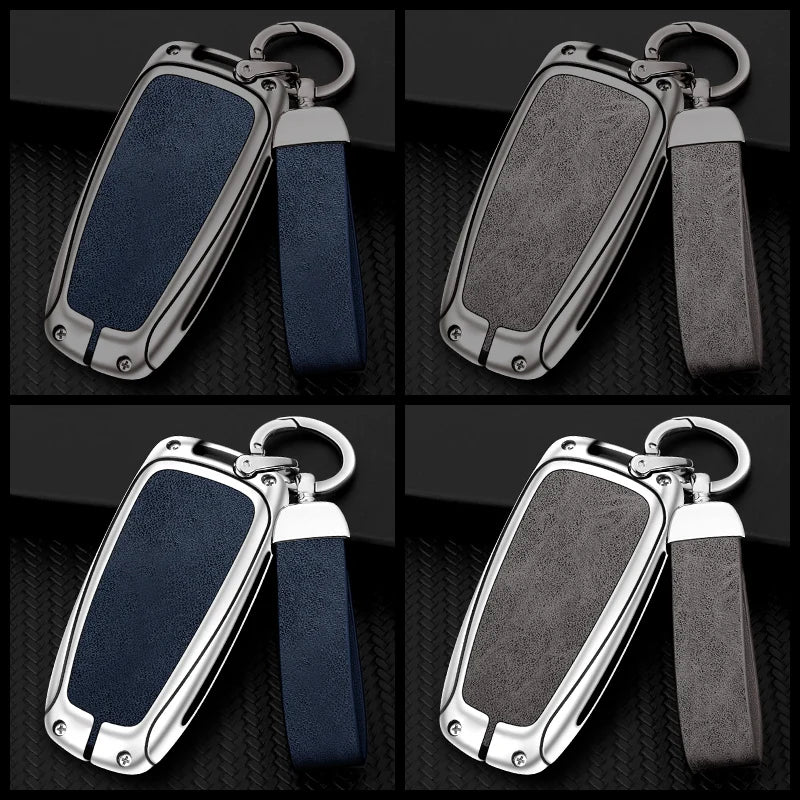 GPRGIT Metal Car Key Case Custom Car Logo Shell for Ford Mondeo Explorer F150 F250 Edge Fusion Mustang Ecosport for Lincoln MKX MKC