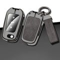 GPRGIT Folding Zinc Alloy Leather Key Case Holder Cover for MG GT 350 MG6 MG3 MG7 MG5 MG 5 6 7