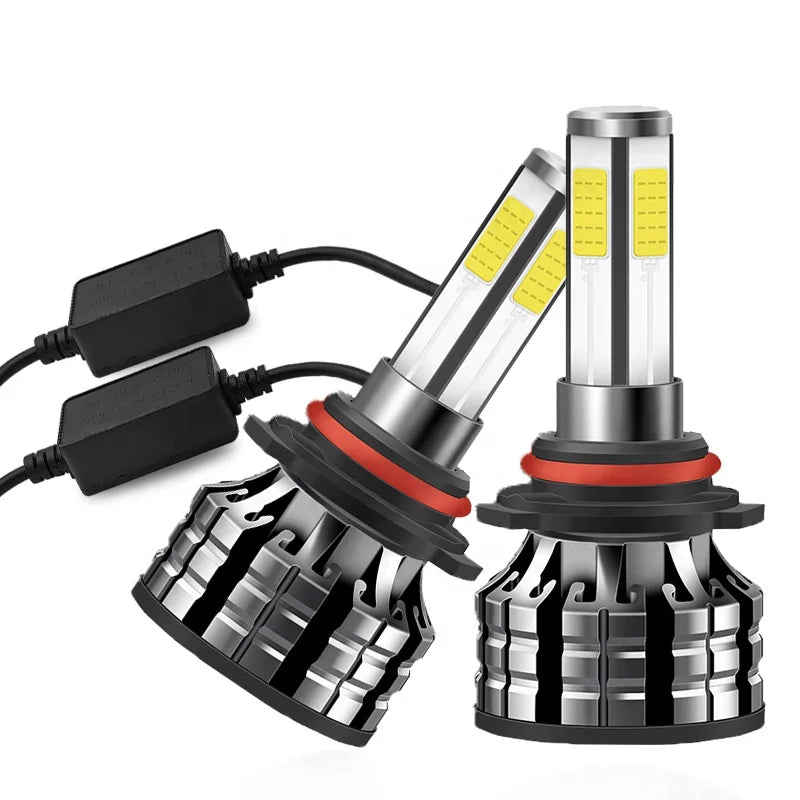 K9 4 Sides Car Headlights H4 H7 9005 HB3 9006 HB4 H8 H11 9012 COB LED Lights for Auto Headlamps of Fog Bulbs