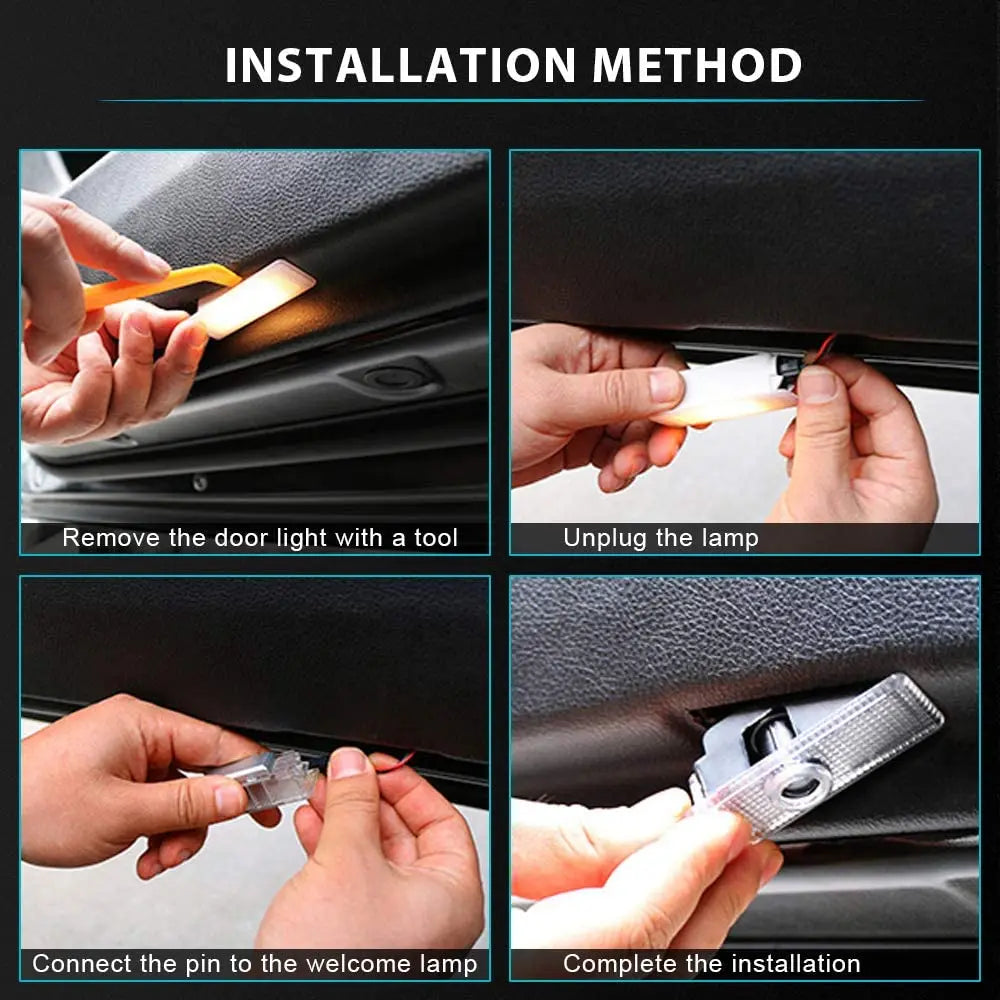 GPRGIT Car LED Logo Light Ghost Door Light Projector Welcome Lights Accessories Emblem Lamp for Maserati