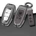 GPRGIT New Zinc Alloy Leather Car Remote Key Fob Cover Case Holder for Hongqi H5 H9 E-HS9 H7 E-QM5 E-HS3 HS5 HS7 Keychain Accessories