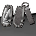 GPRGIT Zinc Alloy Leather Car Key Cover Shell Case for Hyundai Santa Fe Tucson 2022 NEXO NX4 Atos Solaris Prime2021 Car Key Accessories