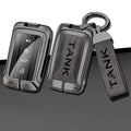 GPRGIT Zinc Alloy Leather Car Key Case Cover for Tank 300 2021 Great Wall Keychain Remote Keyless Accessories