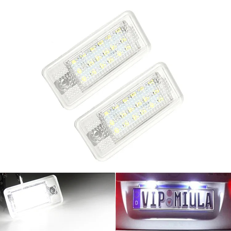 LED License Plate Light for Audi A3/A4/A6/A8/Q7/RS4/RS6 - White Housing