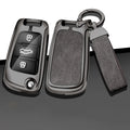 GPRGIT Metal Leather Car Key Case Cover for Audi A1 A3 A4 A5 A6 A7 Q3 Q5 S6 B6 B7 B8 C6 8P 8V 8L TT RS Custom Car Logo Accessories
