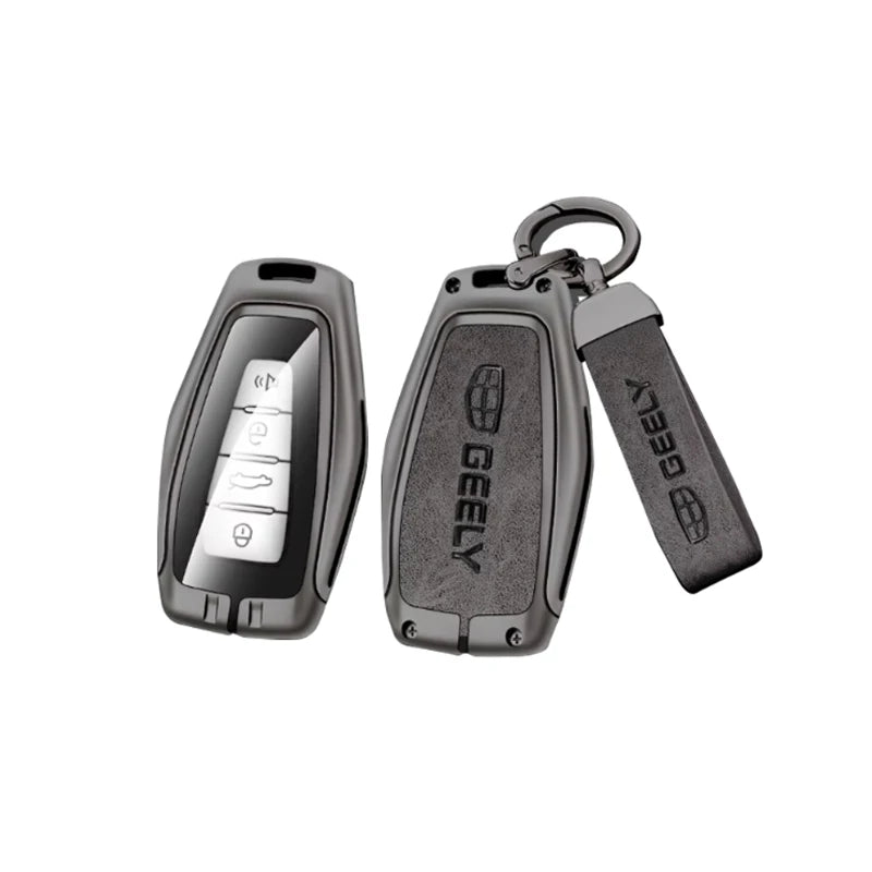GPRGIT Zinc Alloy Leather Car Key Case Cover for Geely Coolray Atlas Boyue NL3 Emgrand X7 EX7 SUV GT GC9 Borui Remote Accessories