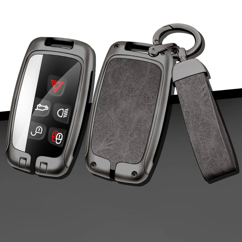 GPRGIT Remote Zinc Alloy Leather Car Logo Key Case Cover for Jaguar XF XJ XE XJL C-X16 X250 F-PACE LR4 X-TYPE Guitar E-PACE Accessories
