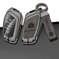GPRGIT Zinc Alloy Leather Car Key Case Cover for MG ZS HS EV MG5 MG6 EZS EHS for Roewe RX5 I5 I6 RX3 RX8 Keyless Accessories