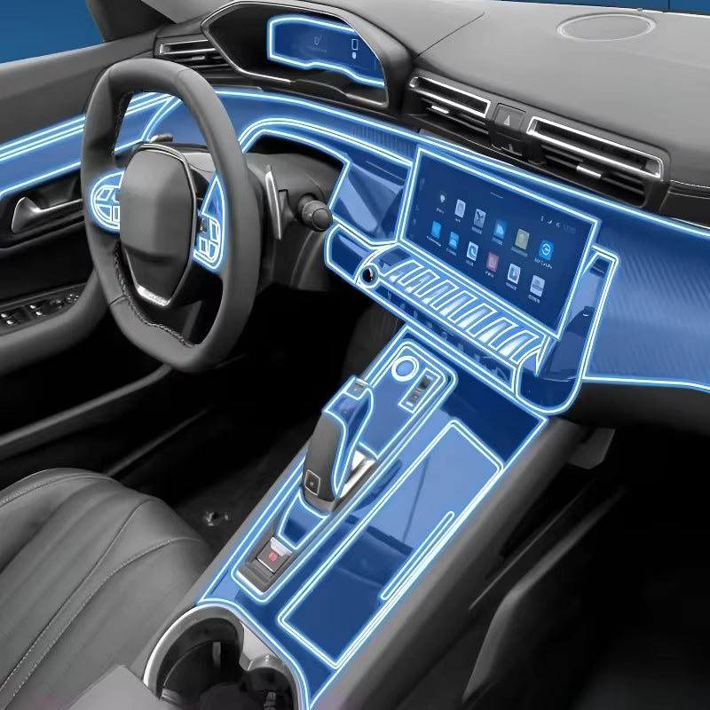 For Peugeot 508L 20-25 Models Dashboard Multimedia GPS Console Navigation Transparent Anti-Scratch Protection Film