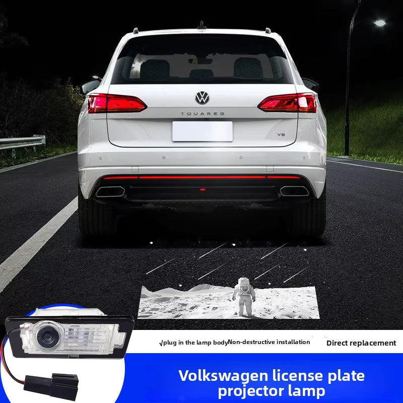 Suitable for Volkswagen Passat Lamando L Touareg Teramont Tiguan L Touran Jetta License Plate Projection Light