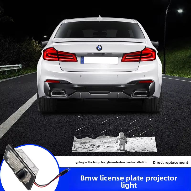 Suitable for BMW 5 Series 1/3/4/X1 X3 X5 X6 M3 M4 License Plate Light, Projection Light, Trunk Plate Light