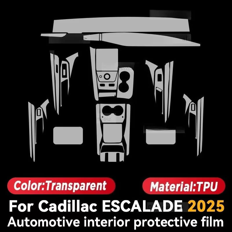 For Cadillac ESCALADE 2025 Car Interior Center Console Dashboard Protection Film Anti-Scratch Accessories
