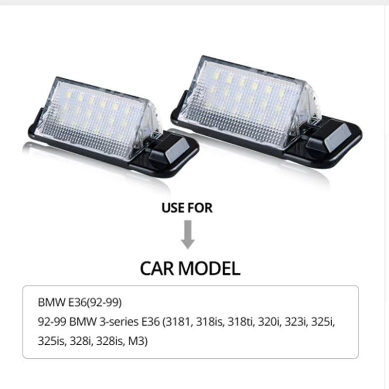 Cross-Border Supply BMW E36 License Plate Light LED, Compatible with BMW E36 318is 318ti