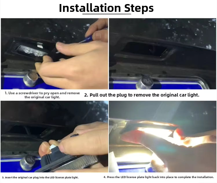 Cross-Border Supply for Nissan Navara D40 Frontier Titan Two-Color License Plate Light