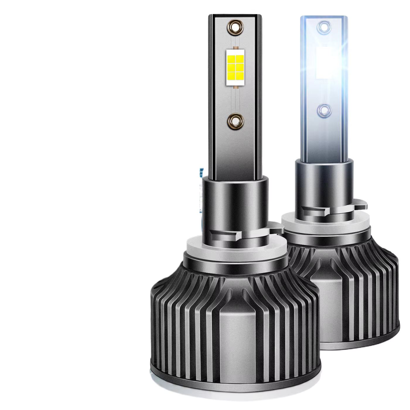 CSP 3570 Chip LED Lights with Silent Fan | Faros LED 880 881 H3 9145 9150 Aviation Aluminum Replacement Conversion Kits