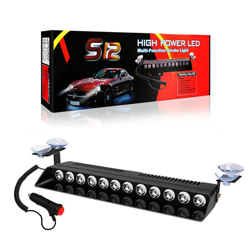 Car Truck Warning Lights Red Blue Led Strobe Flash Light 12SMD Sucker Dashboard Interior Windshield Flash Led Lights