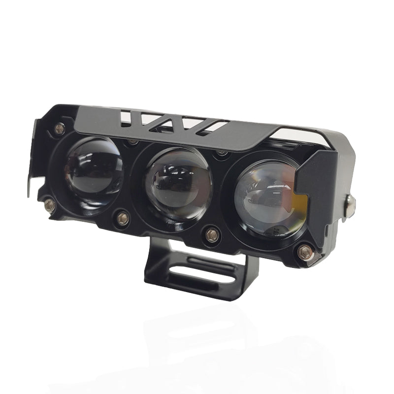 3 Mode Motorcycle Spotlights With Red DRL Led Auxiliary Light Headlight Mini Driving Lights Work Light Fog Bulb for Car Truck