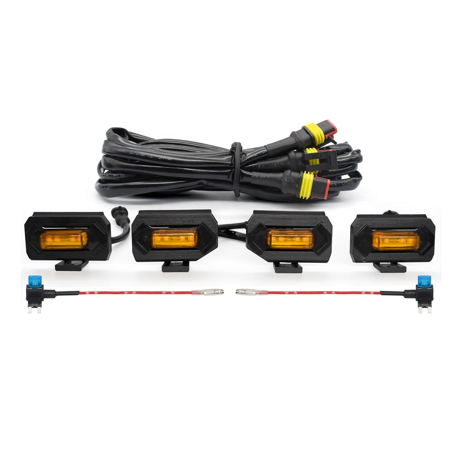 4 Pieces Suitable for Toyota Tacoma Grille Light Led 2020-2022 Daytime Running Lights Yellow White Fog Warning Light