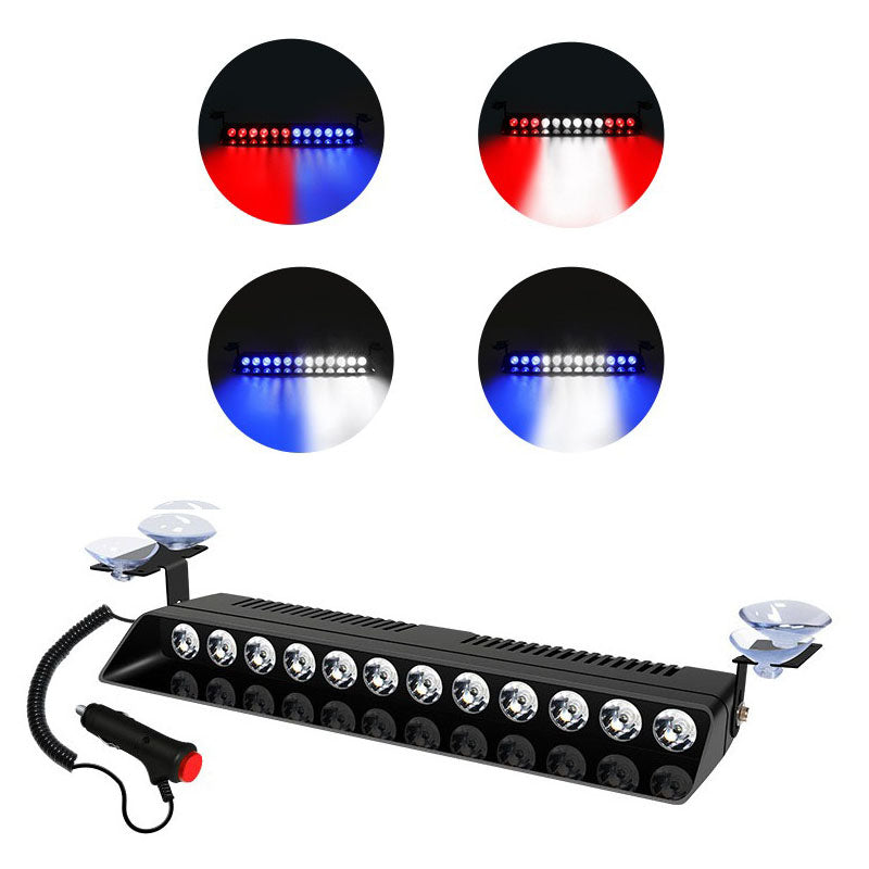Car Truck Warning Lights Red Blue Led Strobe Flash Light 12SMD Sucker Dashboard Interior Windshield Flash Led Lights