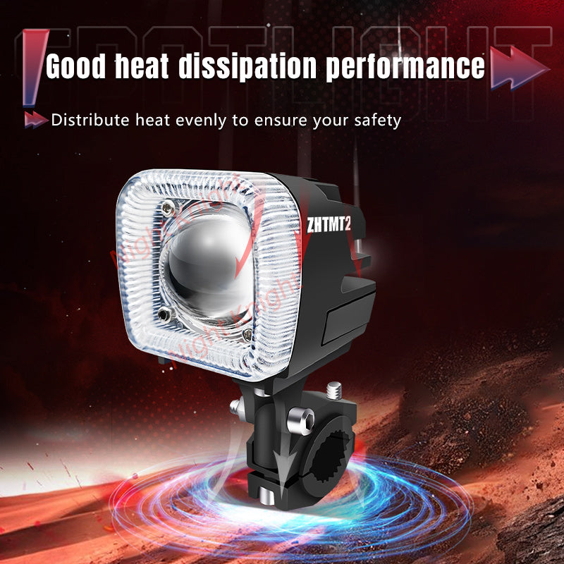 Motorcycle Spotlights With RPG Led Lens Headlight Driving Lights Work Light Fog Lamp Bulb for Car Truck