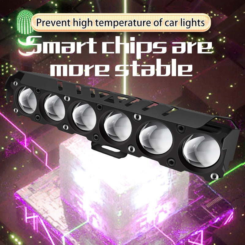 4 Modes Motorcycle Spotlights Led Auxiliary Light Lens Headlight Driving Lights 5064 Lamp Beads Work Light Fog Lamp Bulb
