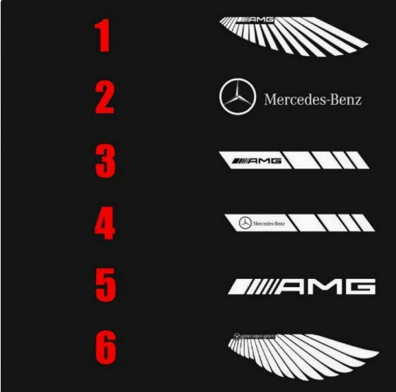 Mercedes-Benz Rearview Mirror Welcome Light for New E-Class, GLC/S-Class, AMG/C-Class Coupe/EQC Car Carpet Projection Light