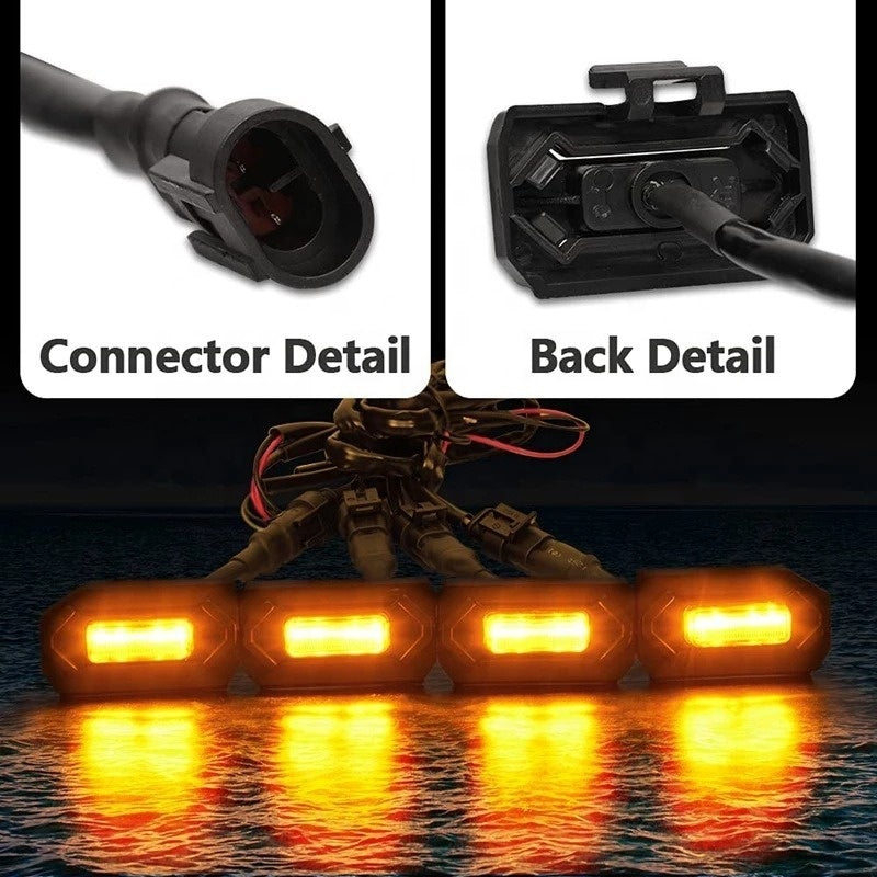 4 Pieces Suitable for Toyota Tacoma Grille Light Led 2020-2022 Daytime Running Lights Yellow White Fog Warning Light