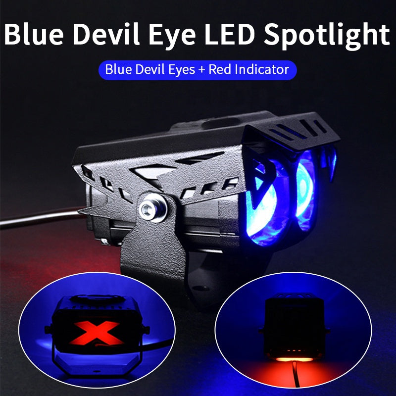 5 Modes Motorcycle Spotlights With BlueDRL Headlight Driving Lights Auxiliary Light Work Light Fog Lamp Bulb for Car Truck