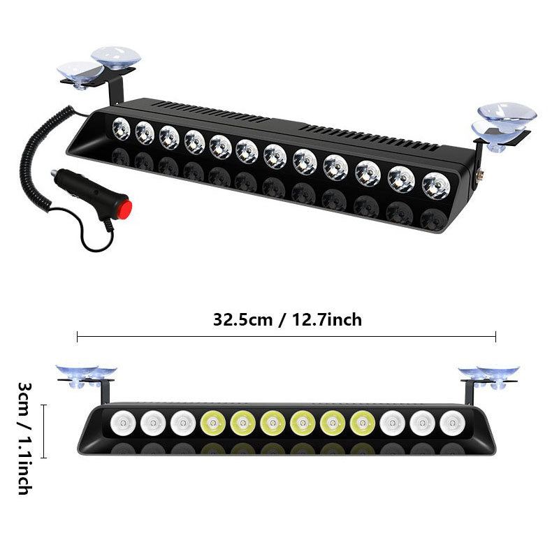 Car Truck Warning Lights Red Blue Led Strobe Flash Light 12SMD Sucker Dashboard Interior Windshield Flash Led Lights