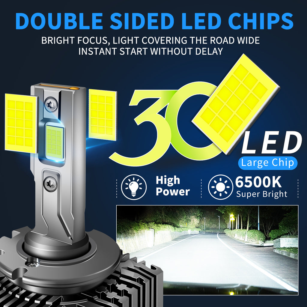 Super Bright 180W D1S D2S D3S D4S D5S D8S LED Headlight Bulbs 6500K White Plug and Play Faros LED Para Auto for HID Upgrade
