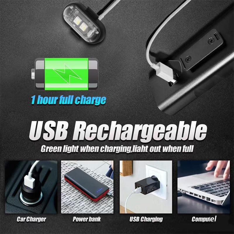 Universal Car and Motorcycle Wireless LED Strobe Lights With Remote Control Aircraft Bike Warning Light Waterproof