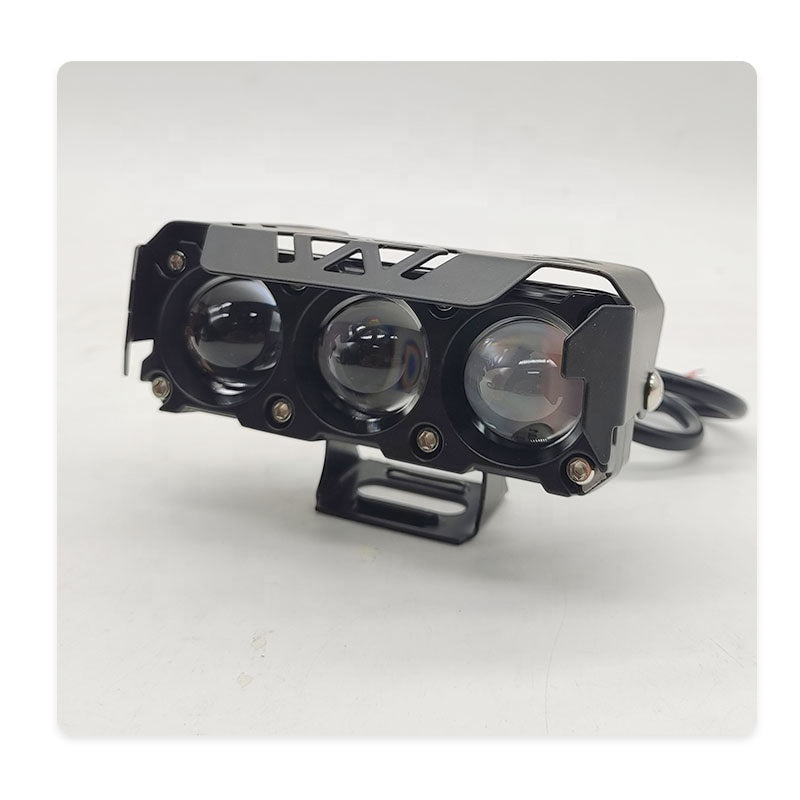 3 Mode Motorcycle Spotlights With Red DRL Led Auxiliary Light Headlight Mini Driving Lights Work Light Fog Bulb for Car Truck