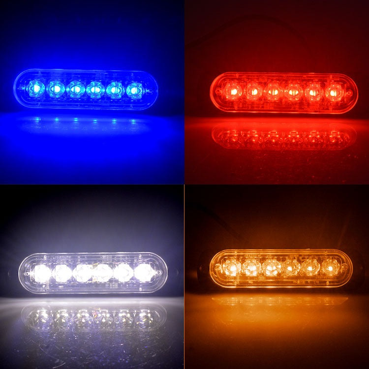 4Pieces Car Warning Light Red Blue Emergency Strobe Flash Light Grille Light Strip Remote Control for Car SUV Motorcycle