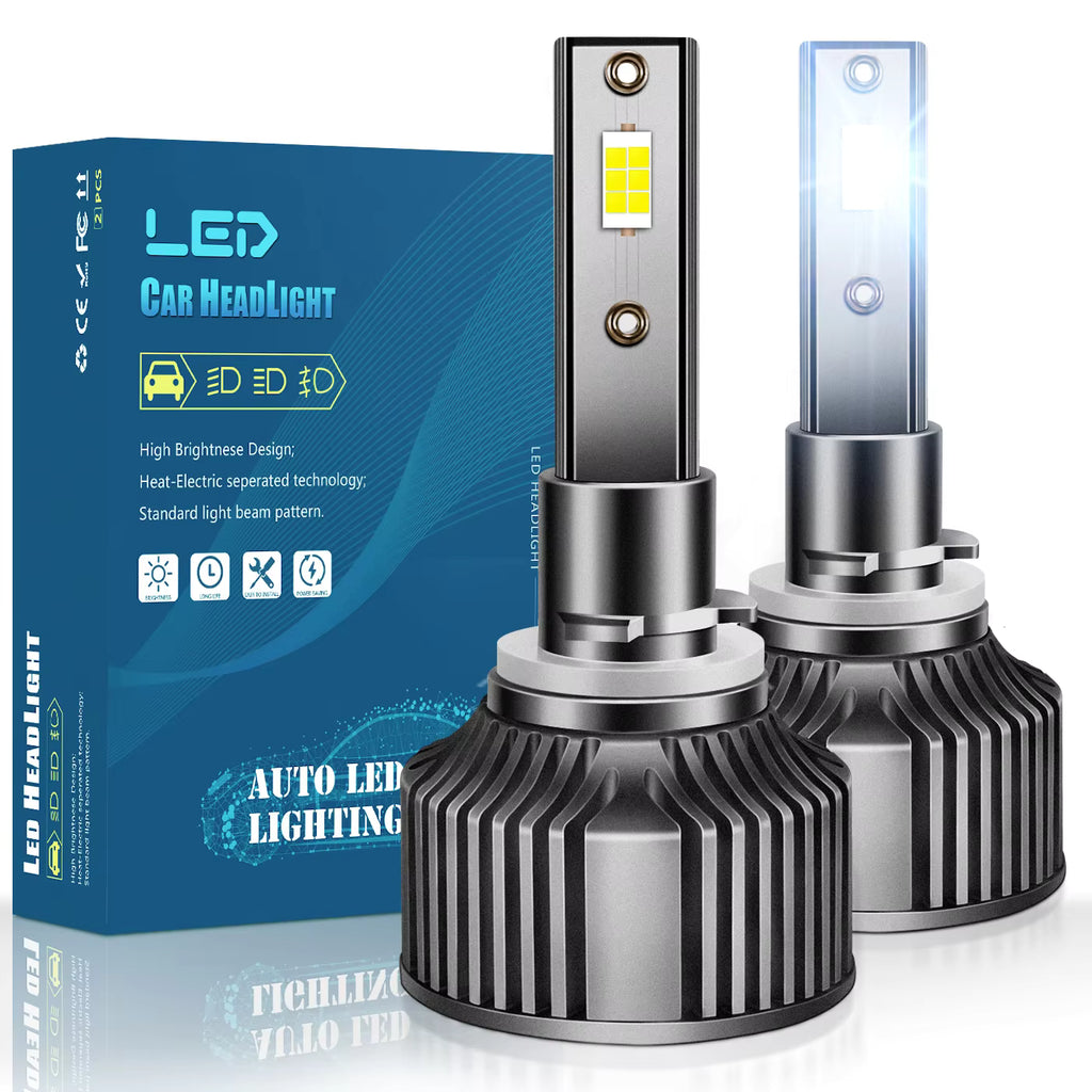 CSP 3570 Chip LED Lights with Silent Fan | Faros LED 880 881 H3 9145 9150 Aviation Aluminum Replacement Conversion Kits