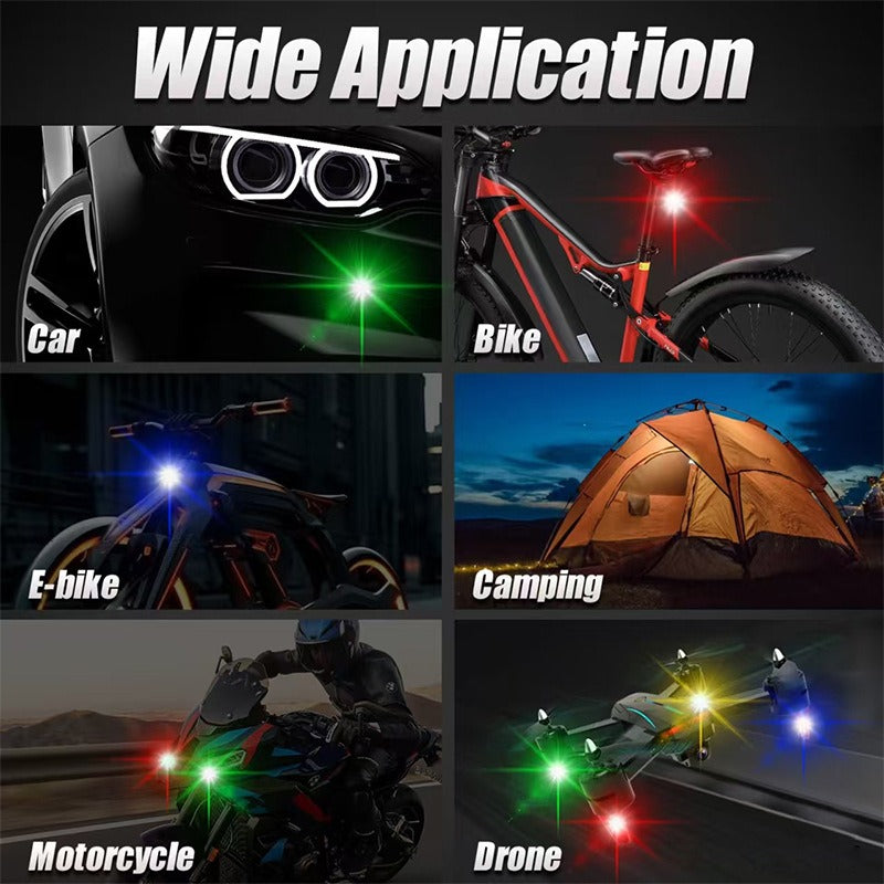 Universal Car and Motorcycle Wireless LED Strobe Lights With Remote Control Aircraft Bike Warning Light Waterproof