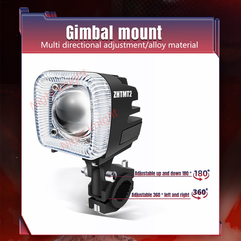 Motorcycle Spotlights With RPG Led Lens Headlight Driving Lights Work Light Fog Lamp Bulb for Car Truck