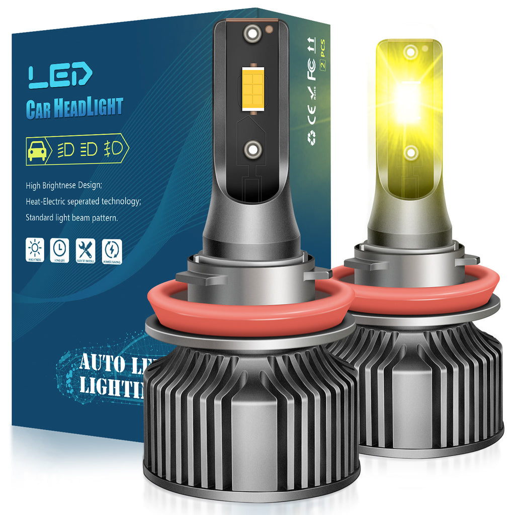 3000K Golden Yellow H11 H8 LED Fog Light Bulbs 130W High Penetrating Power Extreme Weather Car Lamp Bombilla LED