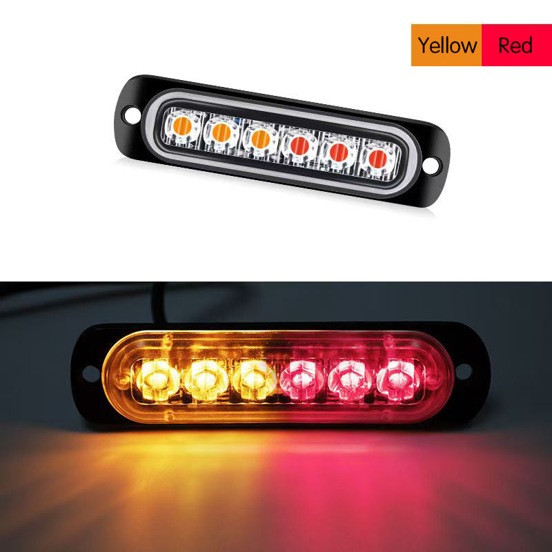 Car Lights 12V 24V 6SMD Car Boat Truck Warning Flashing Light Driving Fog Lights Emergency Strobe Lights