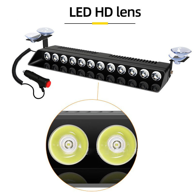 Car Truck Warning Lights Red Blue Led Strobe Flash Light 12SMD Sucker Dashboard Interior Windshield Flash Led Lights